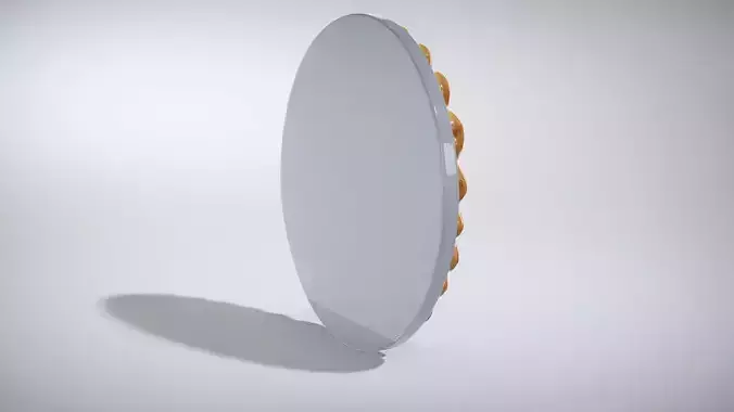 Golden Apple Pie with Cinnamon Crust Low-poly 3D model 3