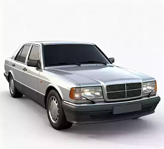 Silver Executive Sedan 3D Model