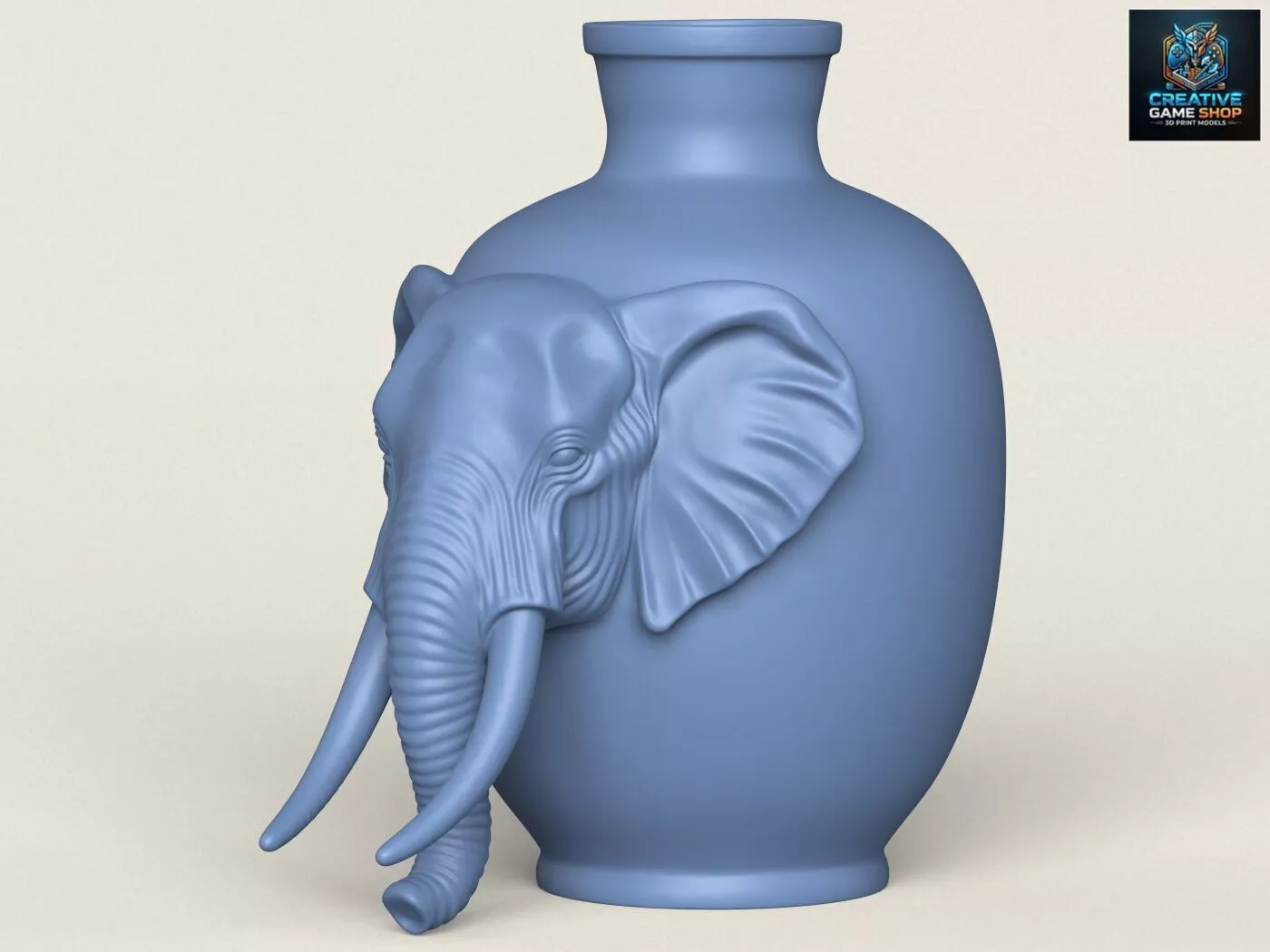 Traditional Elephant Head Jug 3D print model