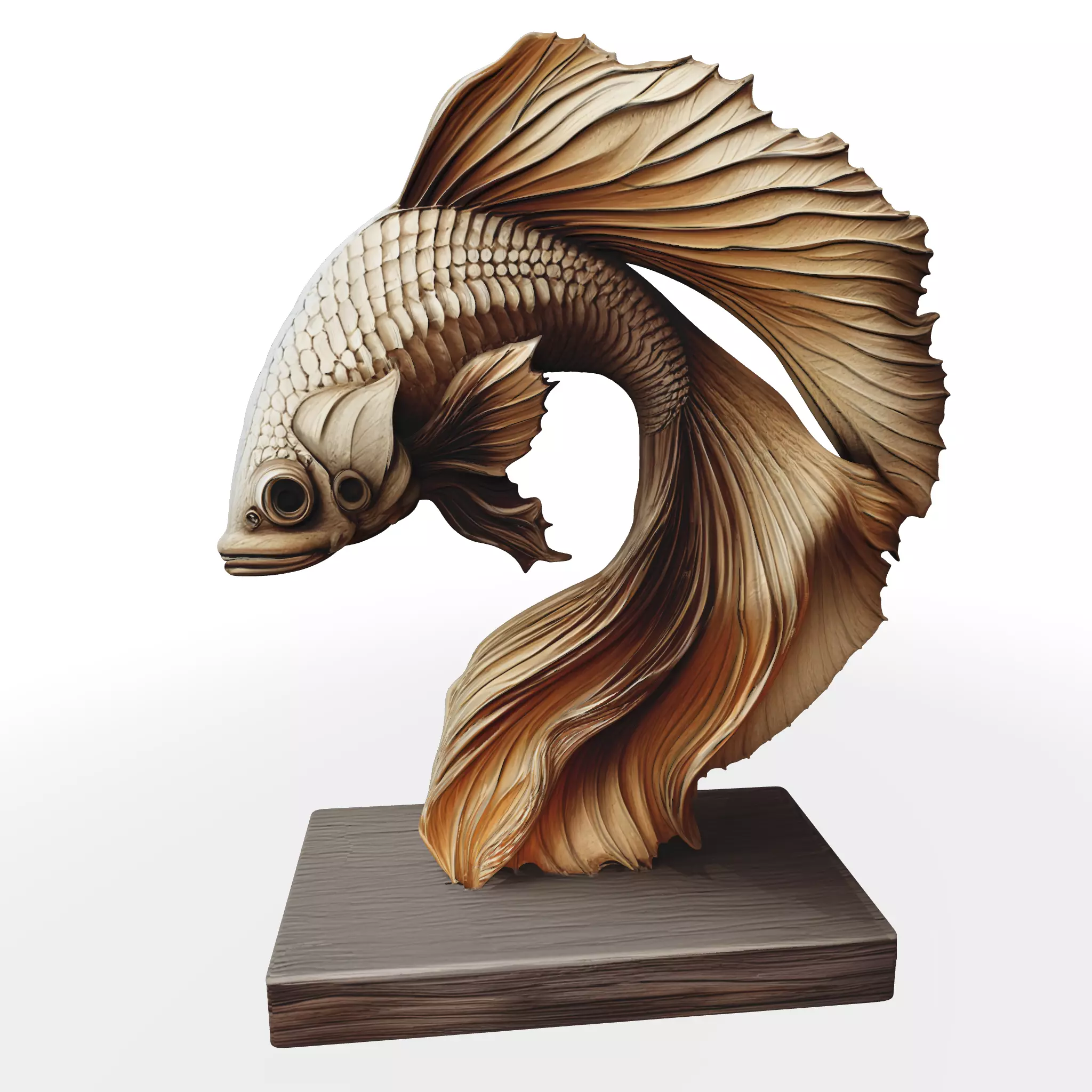 Fighter fish 2 3D print model