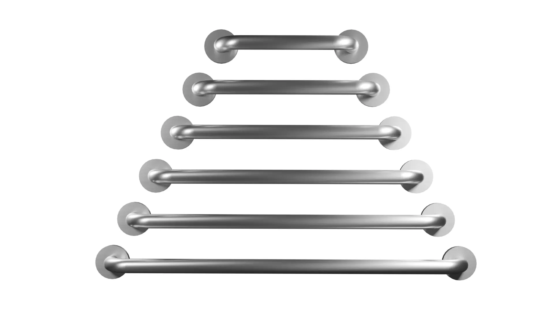Grab Bar Collection Low-poly 3D model