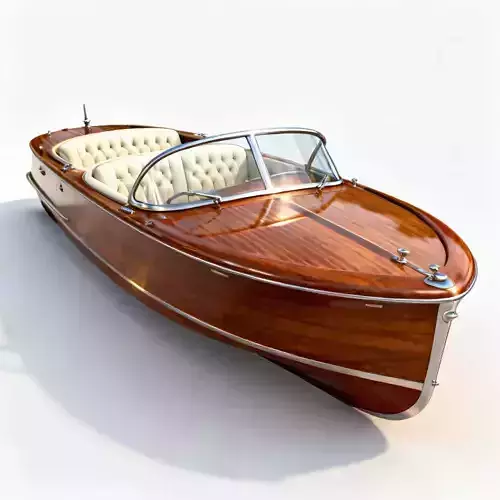 Azure Legend Vintage Wooden Yacht 3D Model
