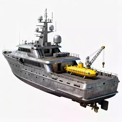Abyssal Explorer Rugged Expedition Yacht 3D Model