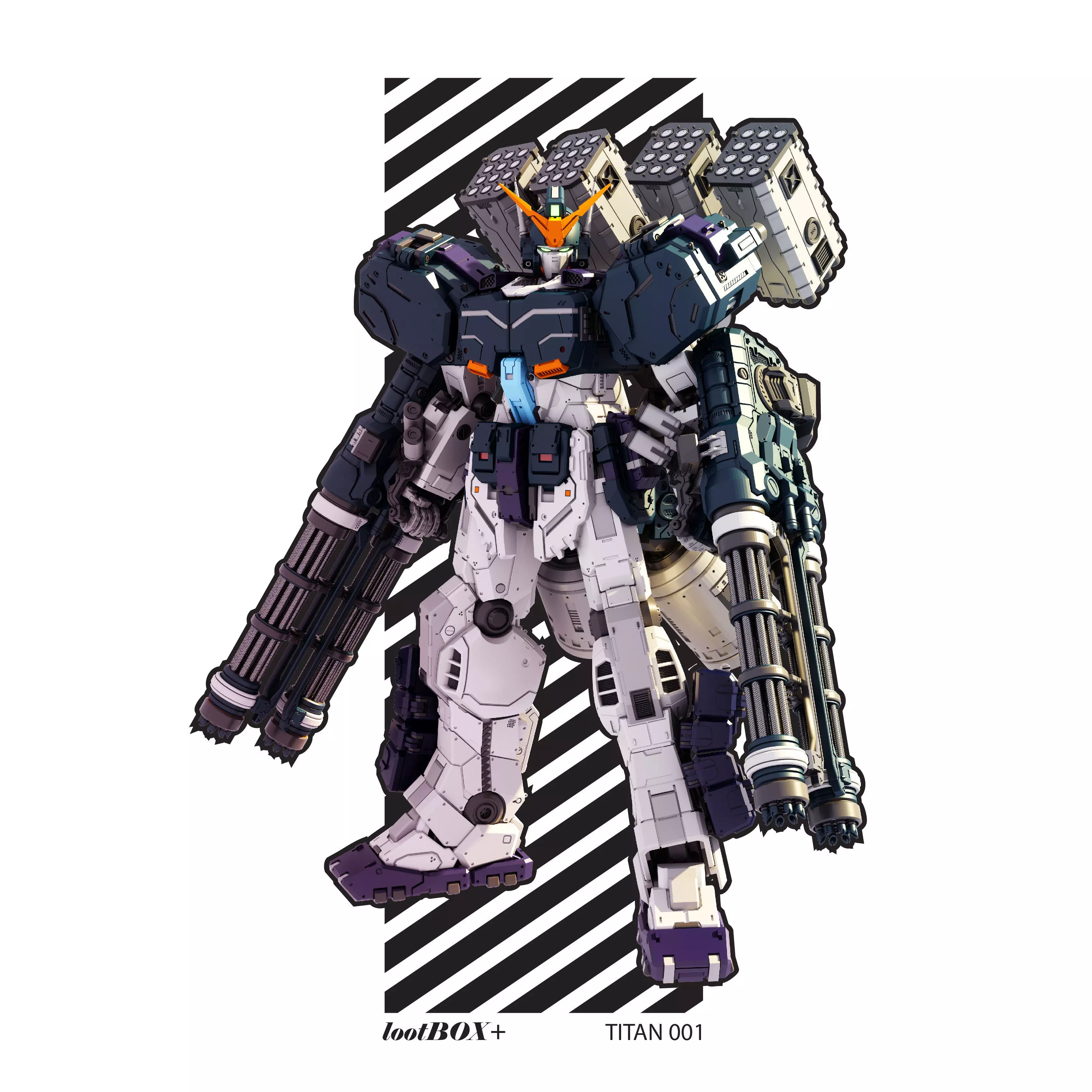 Titan 001 - Aka Gundam Heavy arms 4FT 3D print model