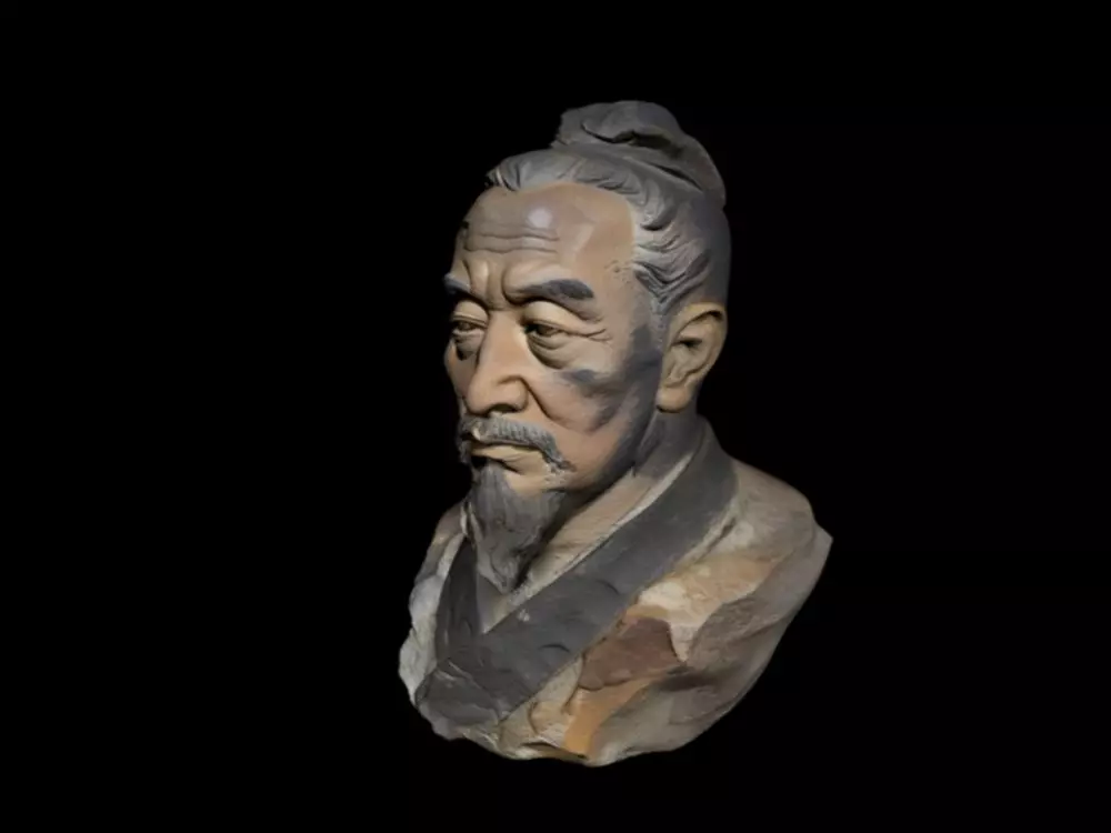 Ancestor of Chinese Historical Celebrity Stone Statues Chongzhi 3D model
