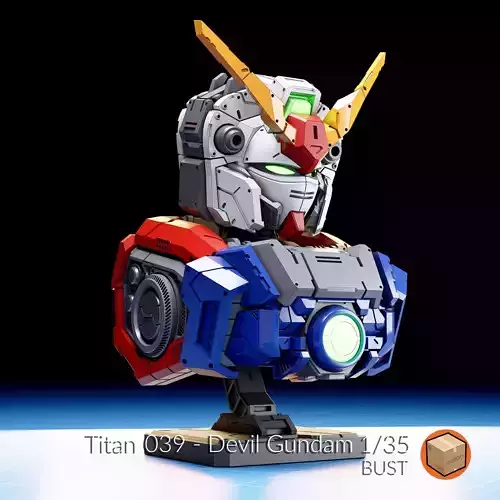 SANKYO THE LAST V-SHOOTING2016 ガンダム3Dパネル Titan 018 - Aka Tequila Gundam Bust 3D model 3D printable | CGTrader
