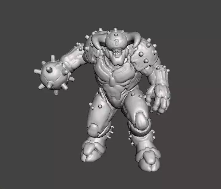 ARMORED BARON OF HELL MINIATURE MODEL FIGURE FANTASY SCIFI RPG 3D print model