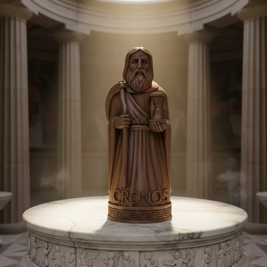 God Chronos Totemic Style Greek Statue 3D print model