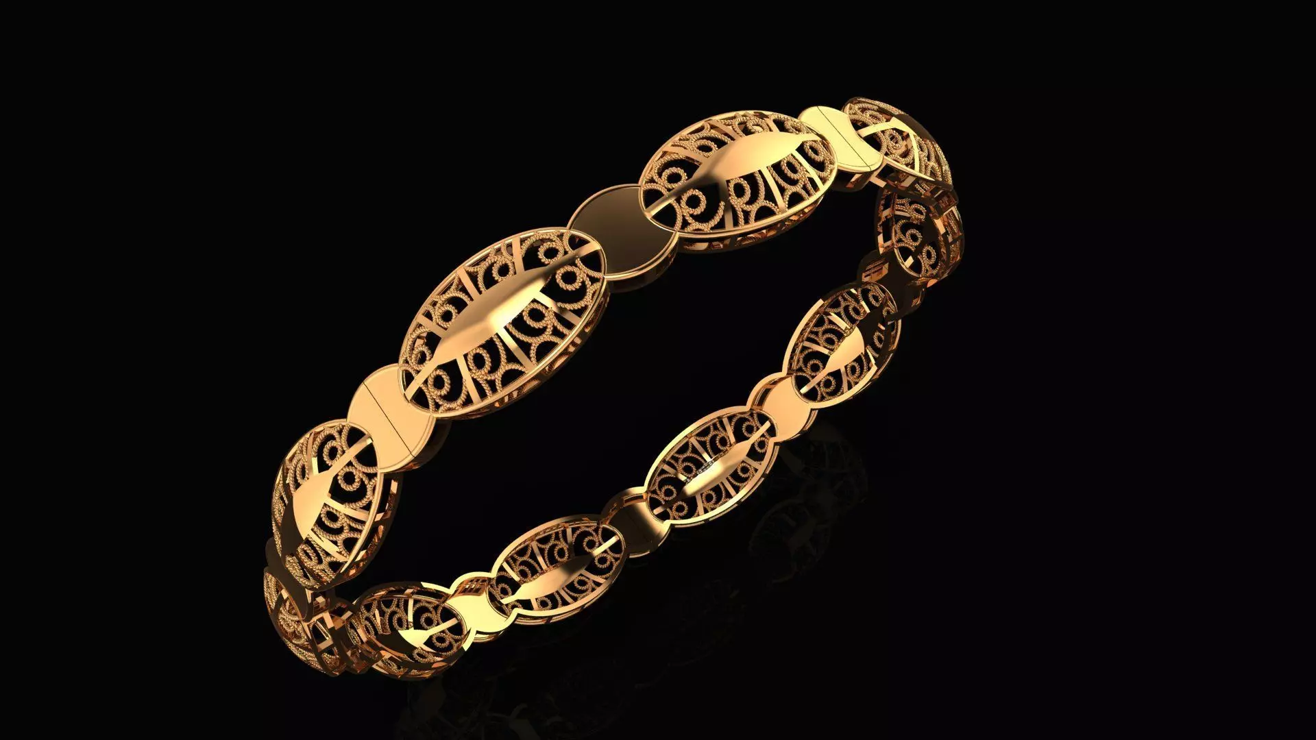 1449 Radiant Loop Bangle 9gm 3D print model