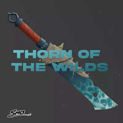 Stylized Sword Thorn of The Wilds Low-poly 3D model