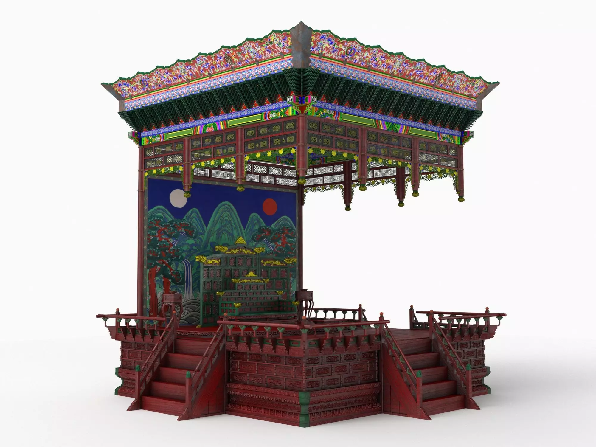 Phoenix throne of joseon king 3D model