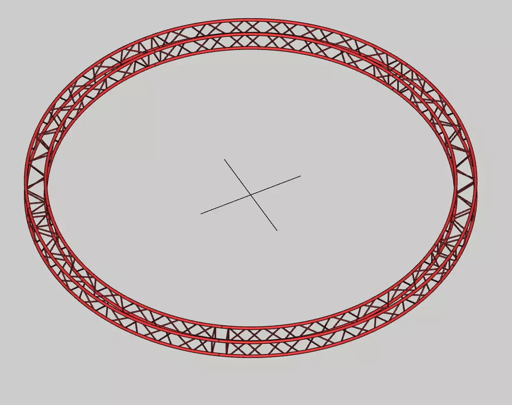 HD44 8m Circle Truss 3D Model 400mm Aluminum Box Truss 3D model