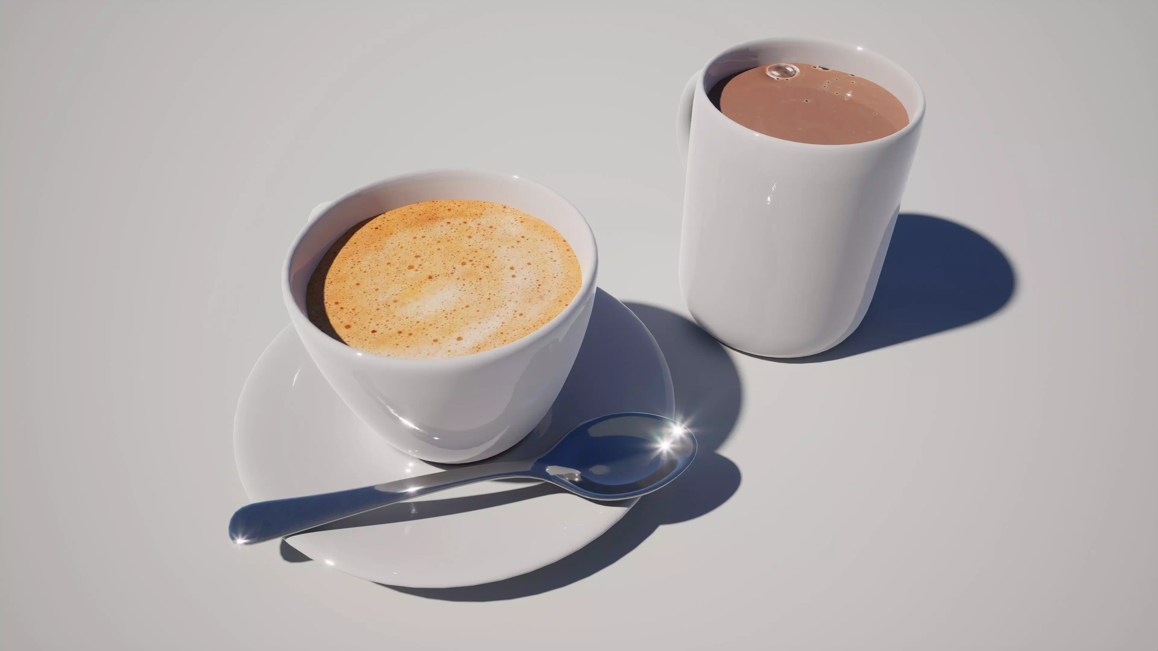 Coffee Cacao Cup Low-poly 3D model