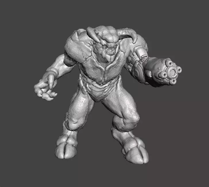 ARM CANNON BARON OF HELL MINIATURE MODEL FANTASY SCIFI GAMES RPG 3D print model