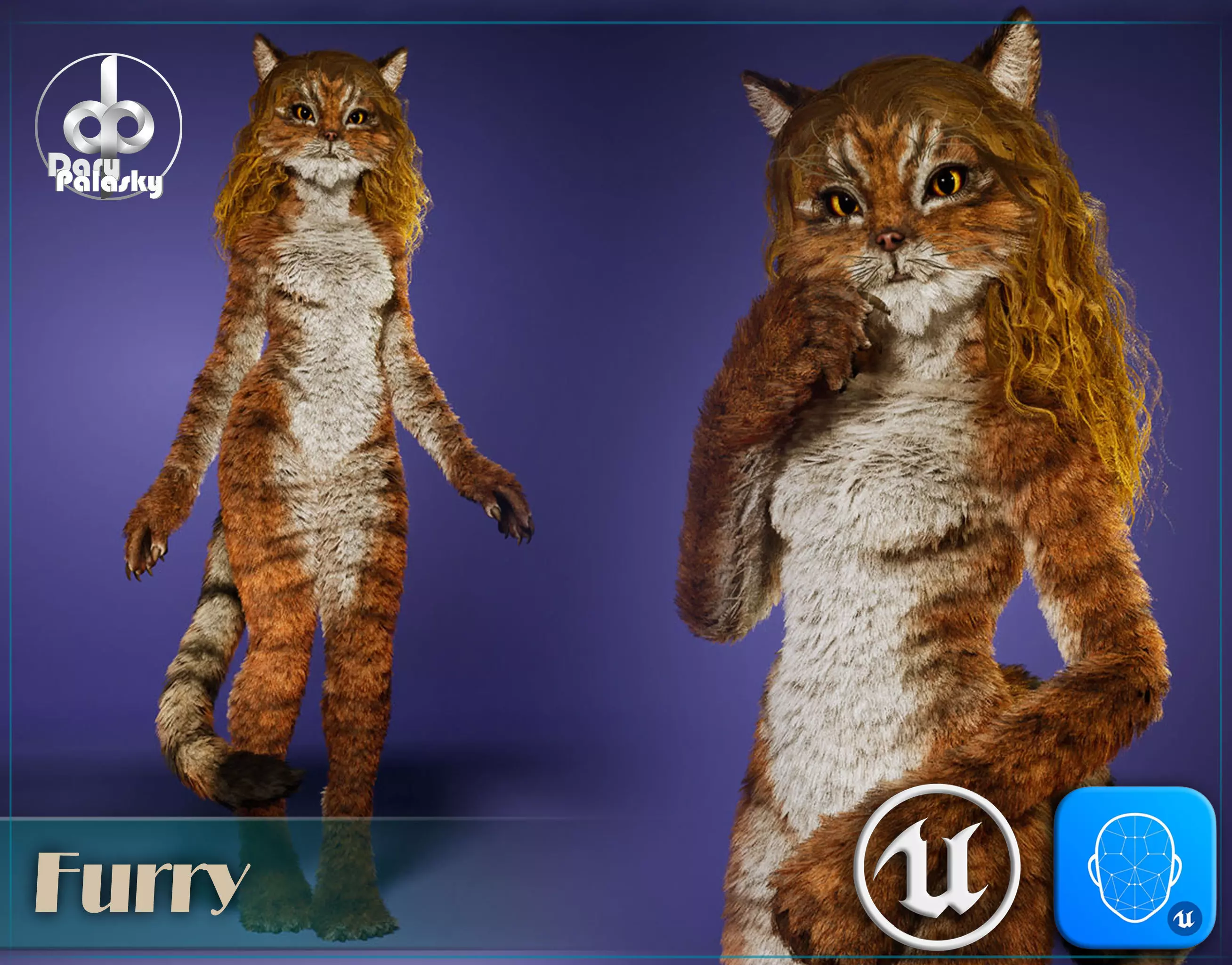 Furry Low-poly 3D model