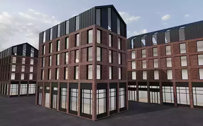 Label Residence Low-poly 3D model