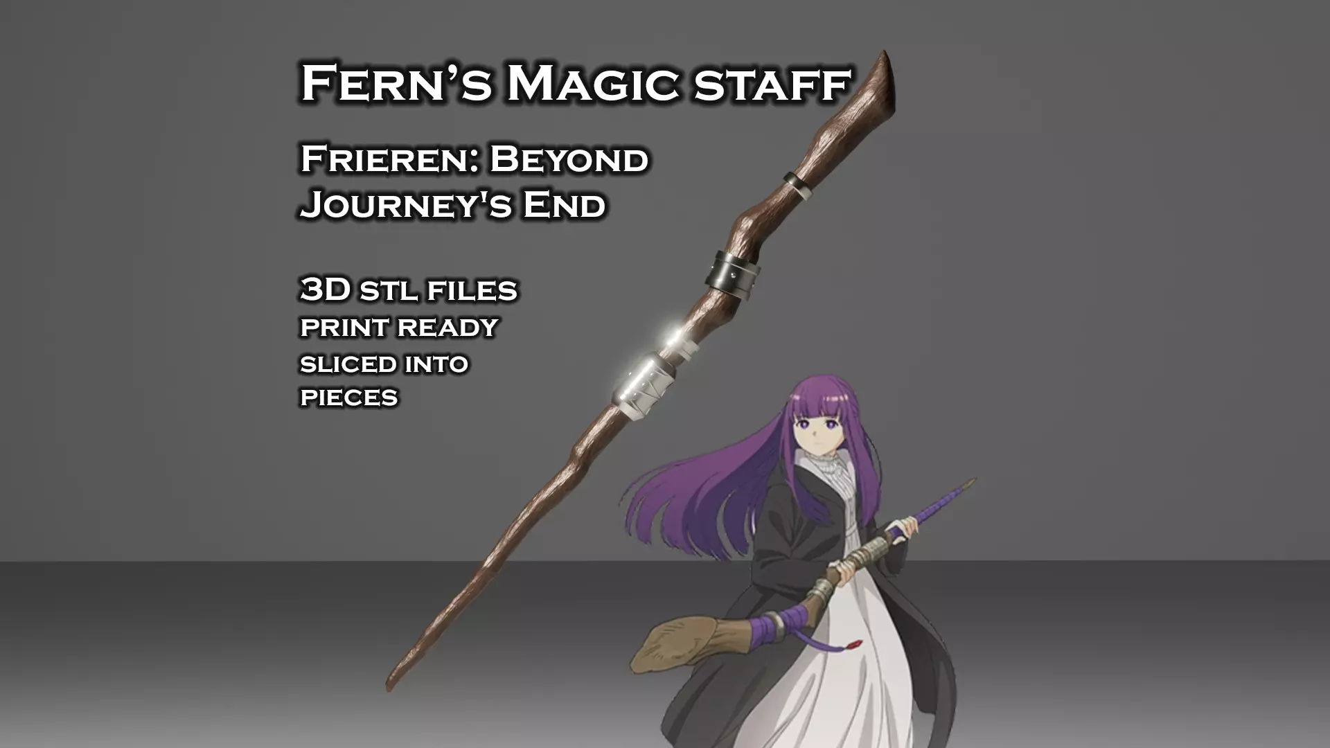 Fern Magic Staff - Frieren - 3D Printable Cosplay Prop 3D print model