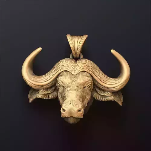 African Buffalo Pendant