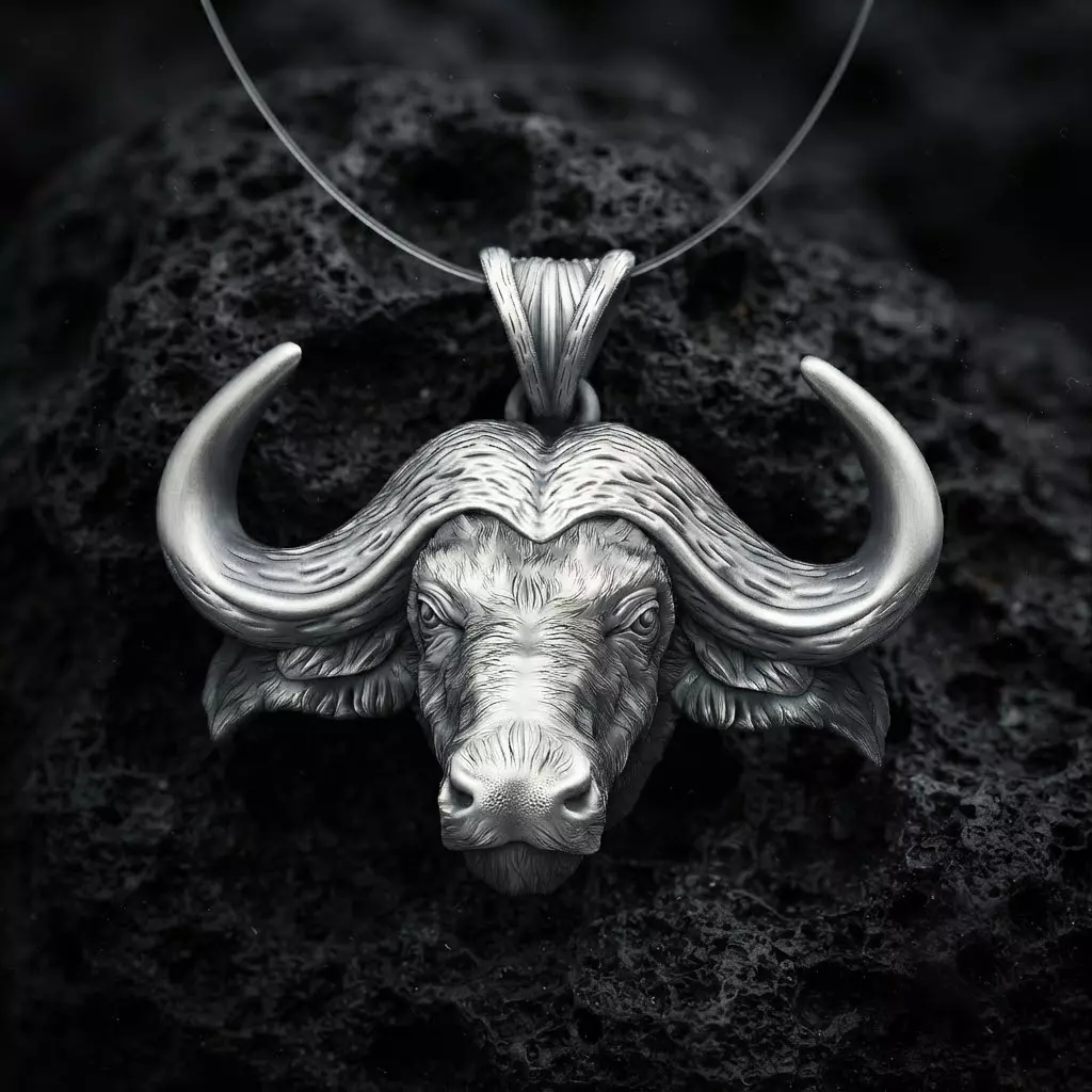 African Buffalo Pendant 3D print model