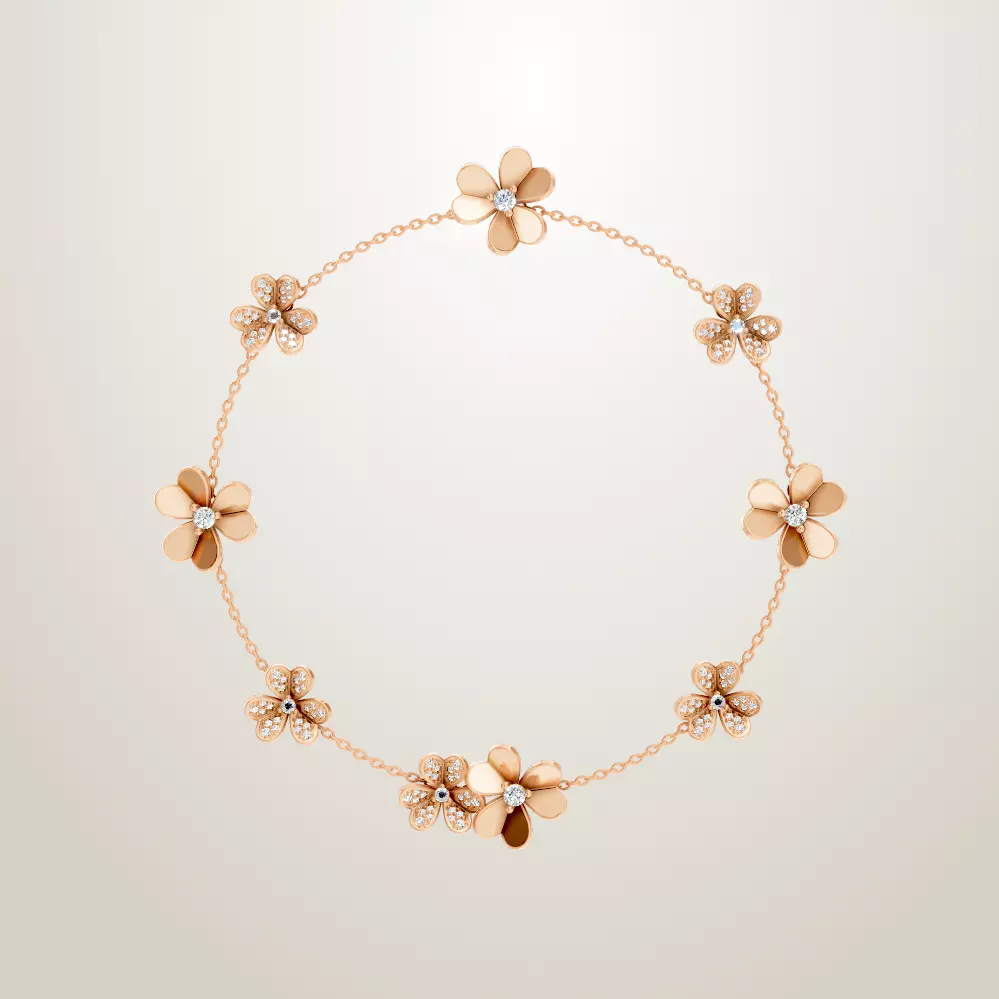 Frivole necklace 9 flowers van cleef and arpels 3D print model