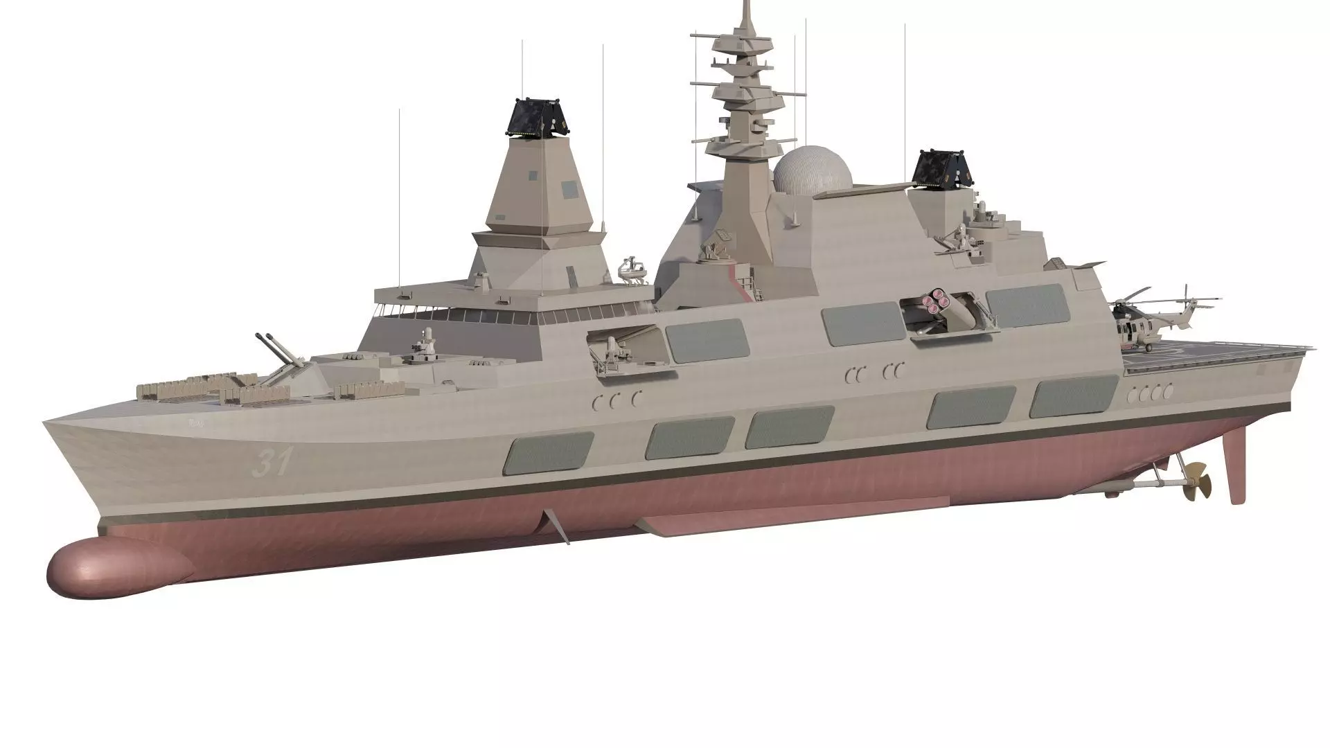 GREEK ADVANCED NAVY DESTROYER 3D model
