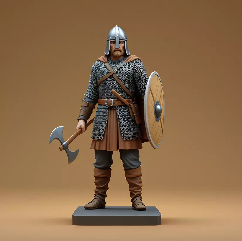 3499 Viking Warrior in Full Armor 3D Model fantasy STL 3D print model