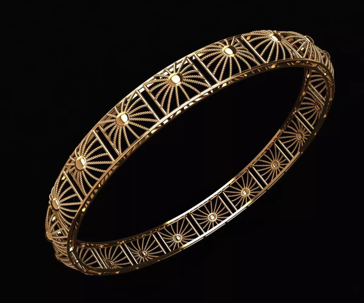 1461 Celestial Star Cluster Bangle 9gm 3D print model