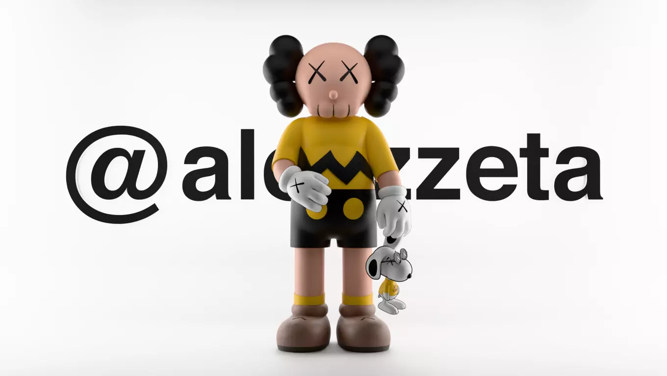 Kaws Share Charlie Brown Snoopy Textured 3D model