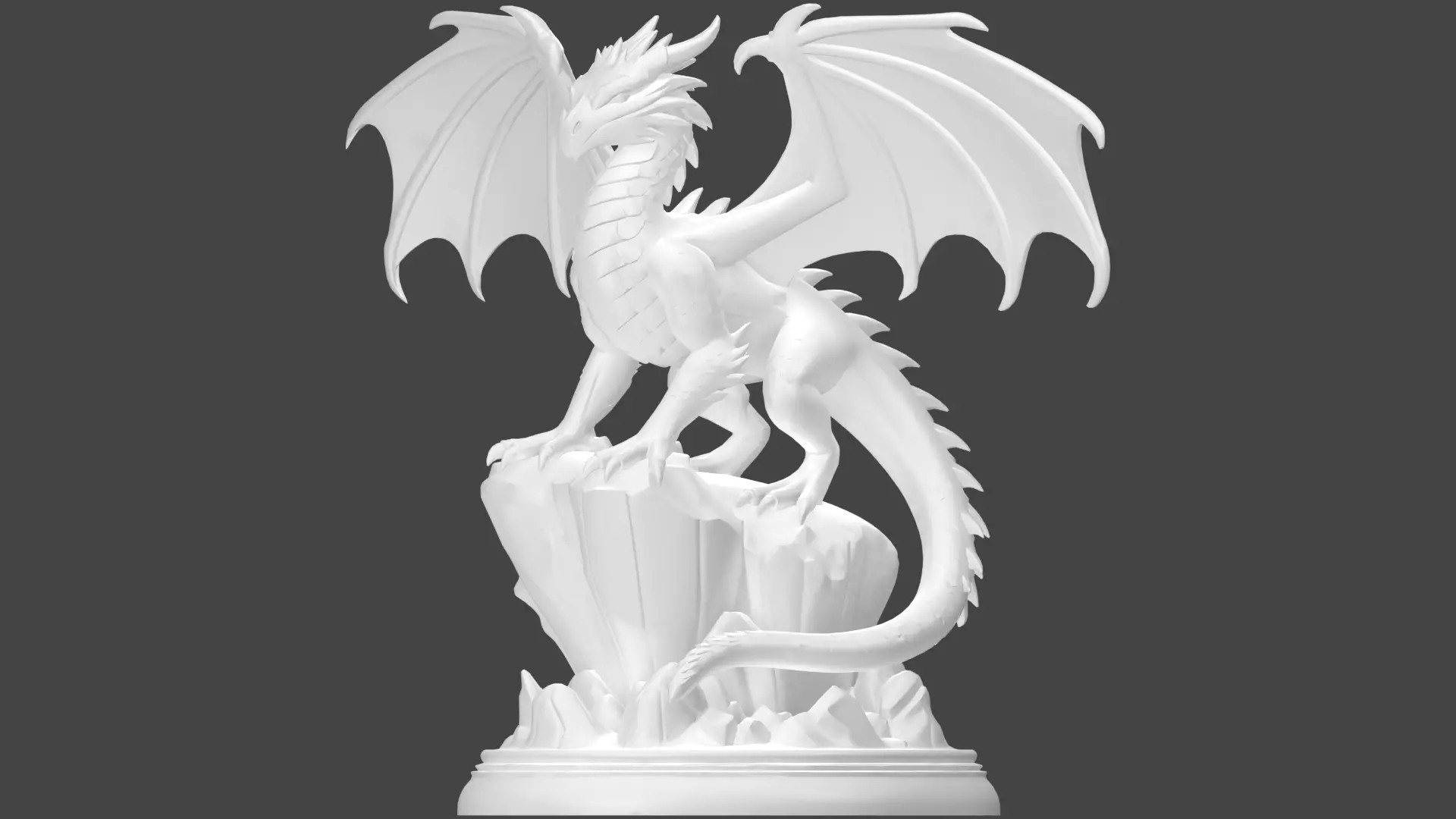Epic Dragon on Rock - PM-6 3D print model