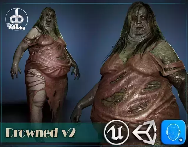 3D model Drowned v2 VR / AR / low-poly | CGTrader
