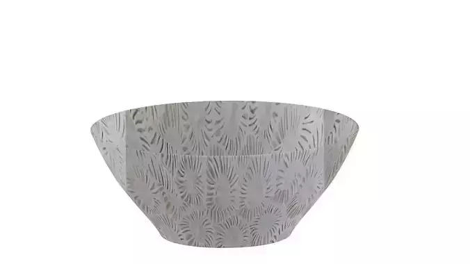 Bowl in White pattren 3D model