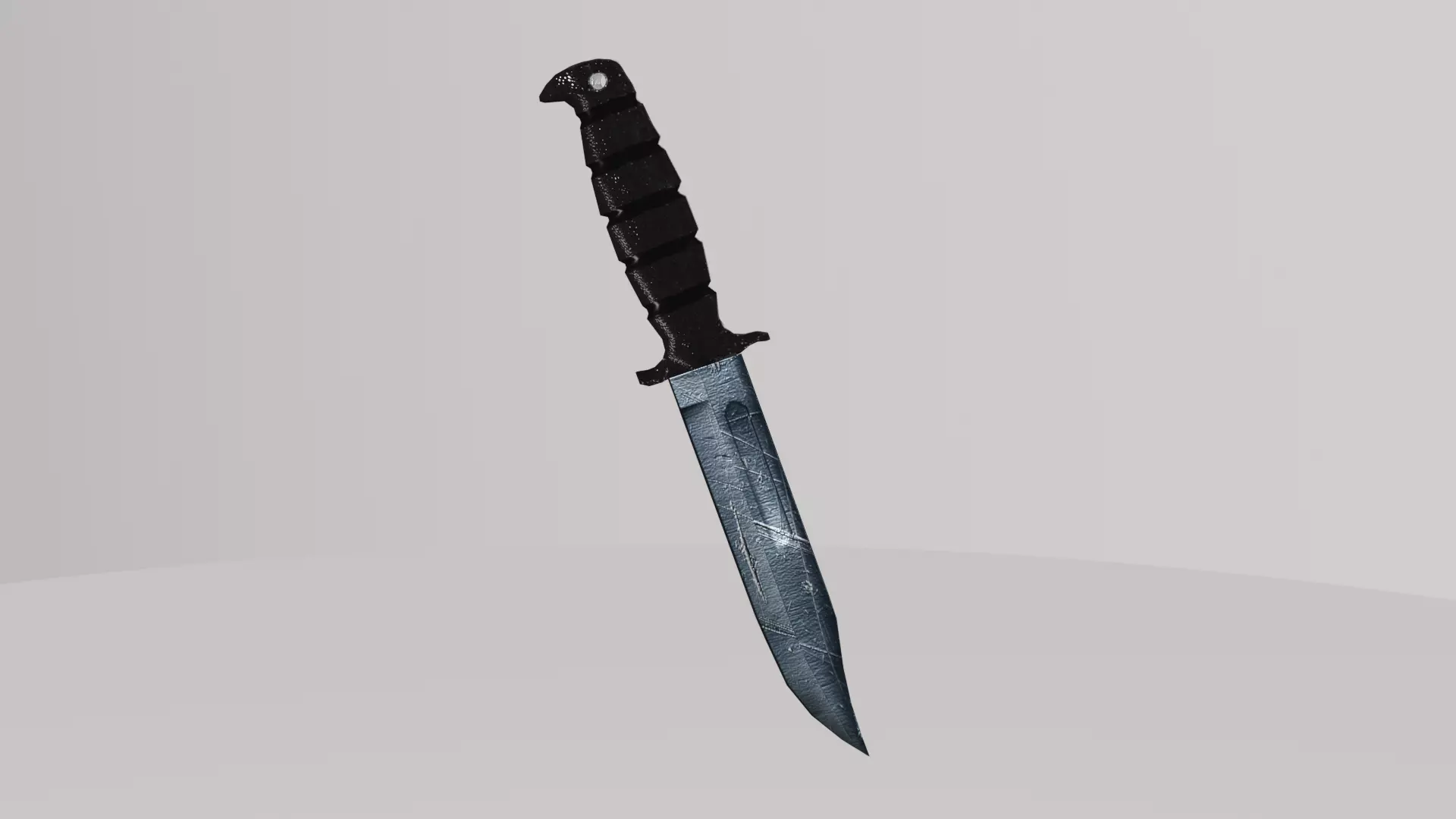 Worn-out Metal knife Low-poly AAA Game Ready 3D model
