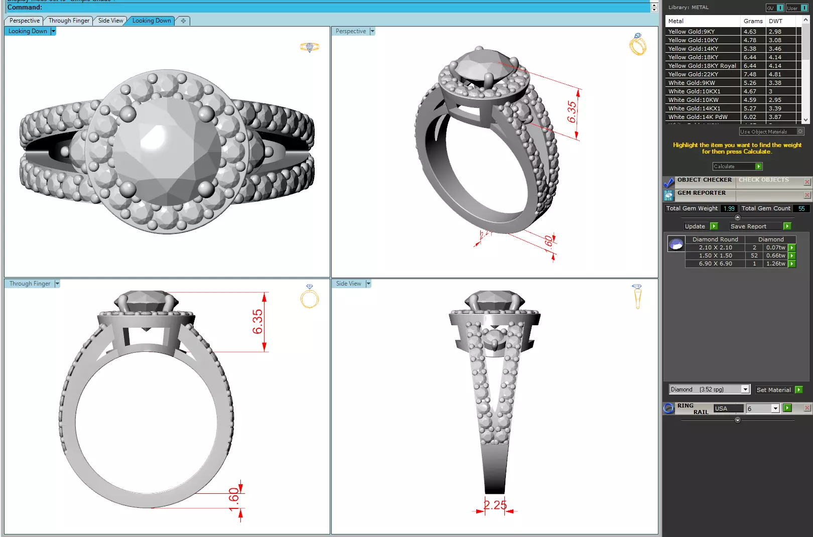 Round Diamond Solitaire with Halo and Split Shank 3DM 3D model 3D ...