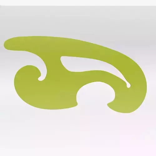 French Curve - 3D Print Ready - Model - D