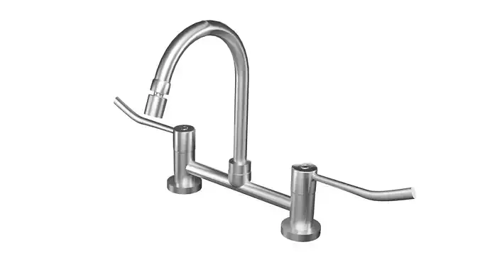 Countertop Kitchen Mixer Tap With Lever - Benefit 3D model