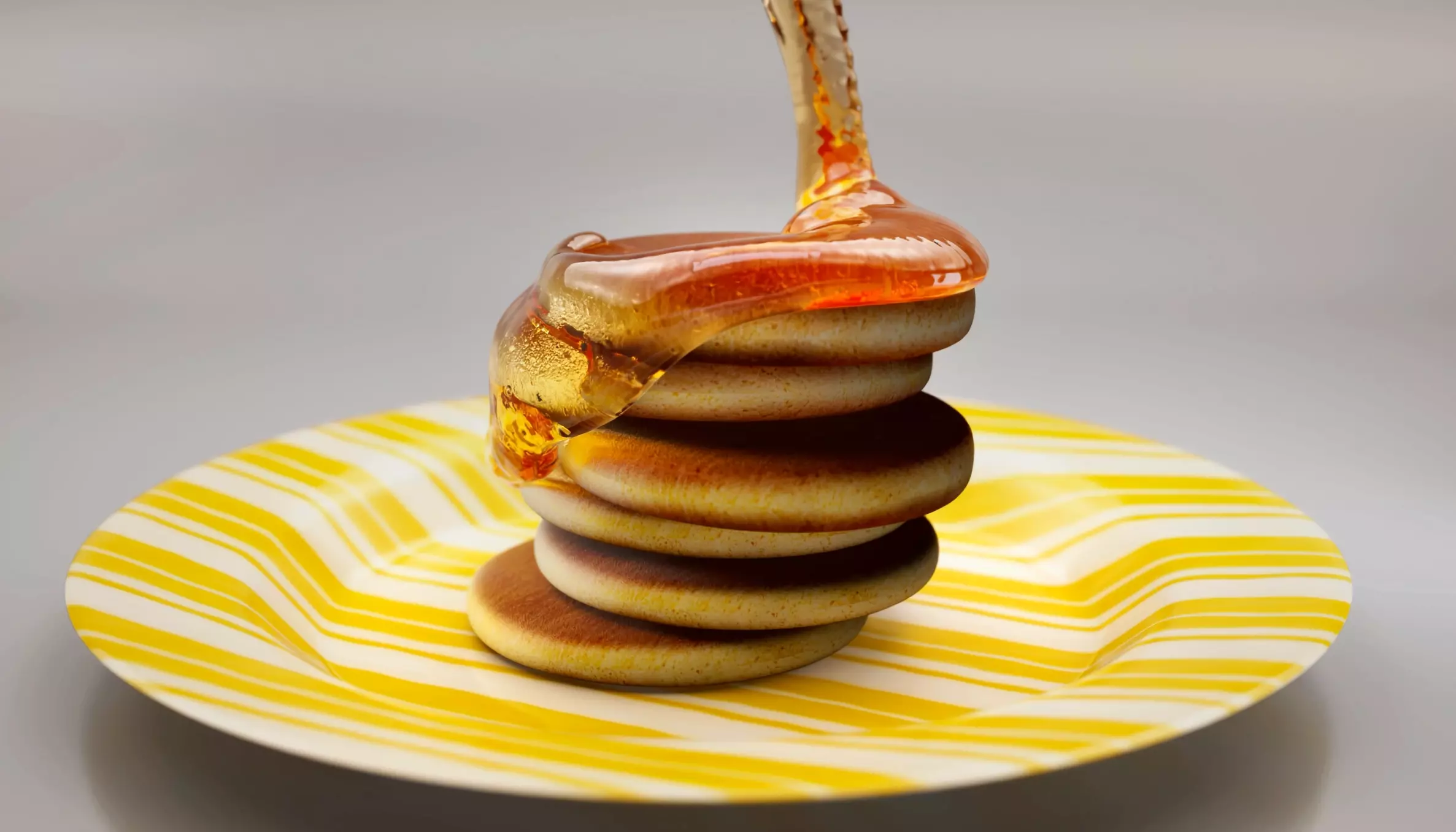 Honey Simulation Pancake 3D model