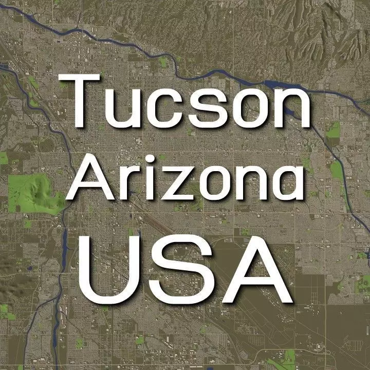 Tucson Arizona USA in 20 km x 20 km - city and urban 3D model