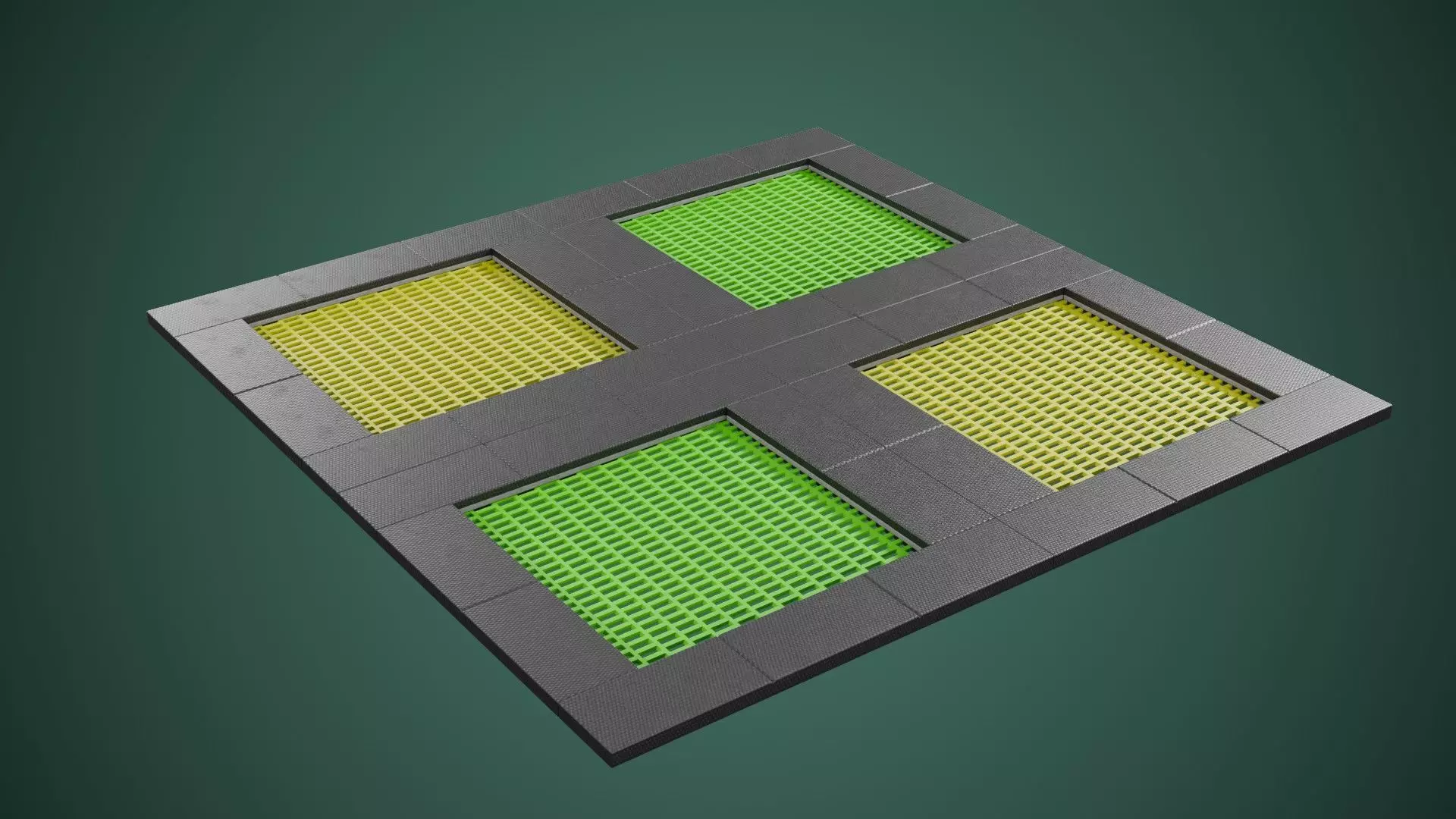 InGround Playground Trampoline Low-poly 3D model