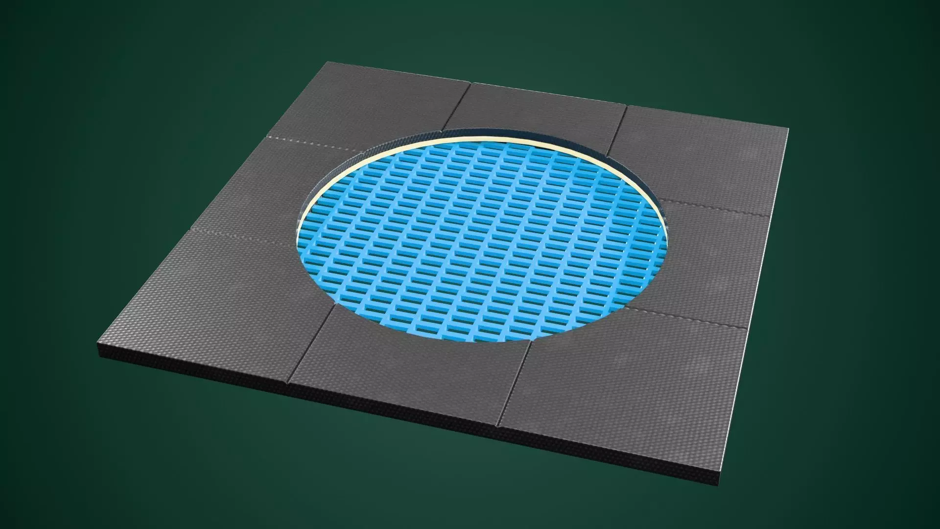 InGround Playground Trampoline Low-poly 3D model