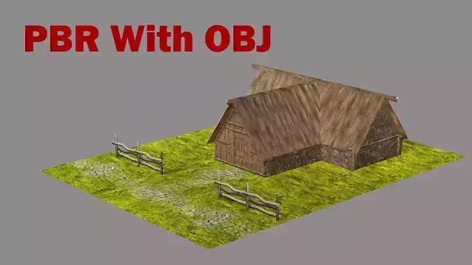 Medieval Viking House 06 Game Ready Low-poly 3D Model