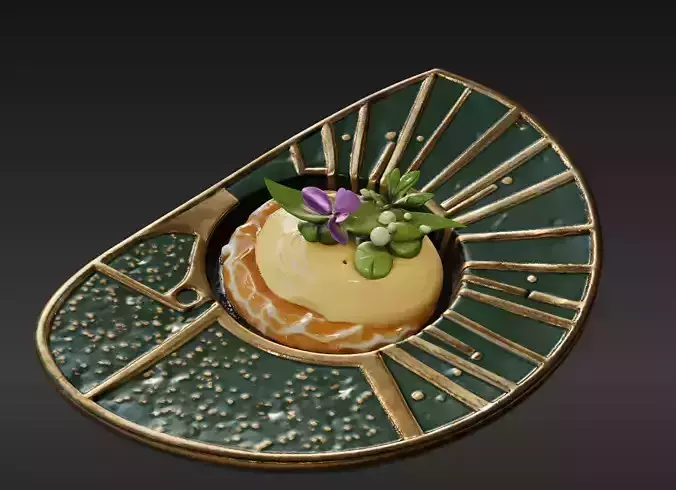 Chinese Fusion Cuisine Creative Plating Simulated Food 3D model