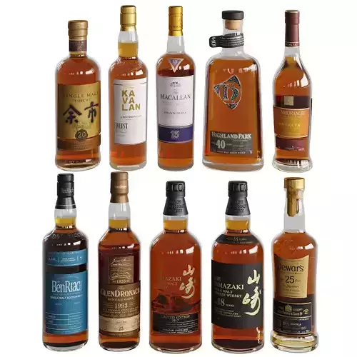 Bottles set 06 3D model