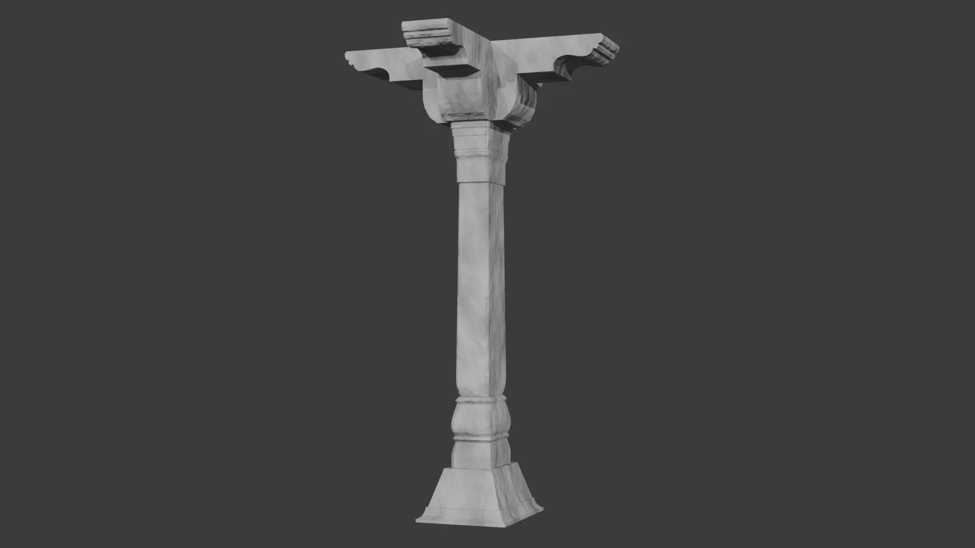 Stone Rectangular Pillar Low-poly 3D model