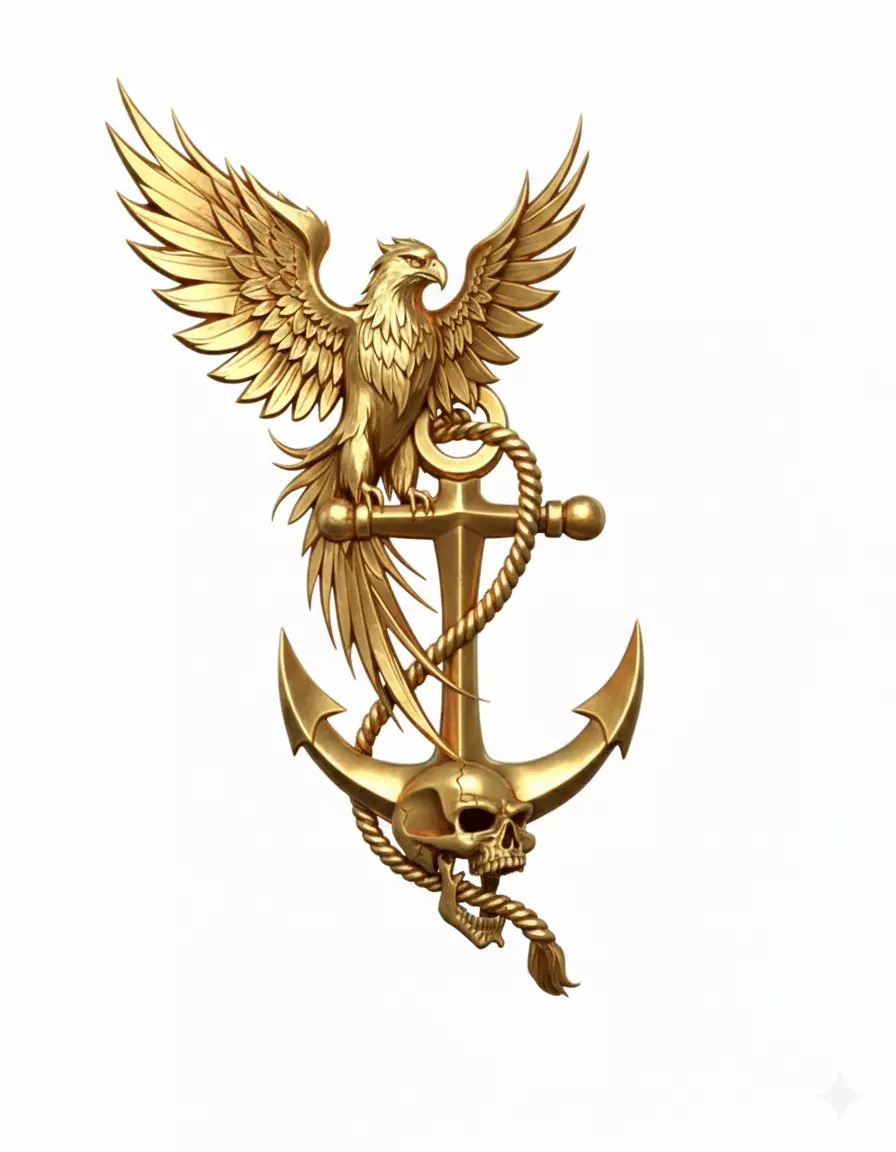 Pendant Anchor Pendant Eagle Anchor Pendant Skull Anchor 3D print model
