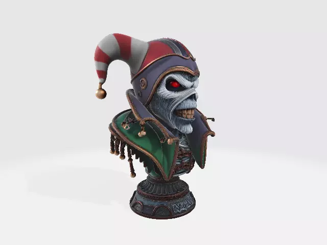 Iron Maiden Eddie Joker Skull 3D print model