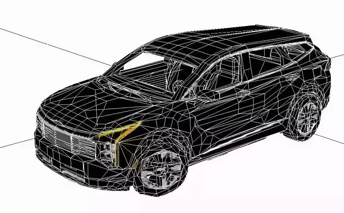 Kia Sportage 2026 Low Poly 3D Model Optimized Modern SUV Asset Low-poly 3D model 7