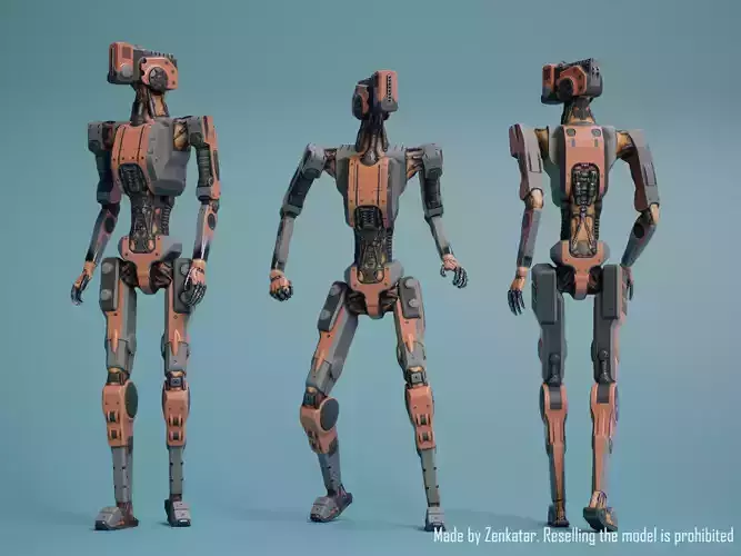 Rigged colored robot v2