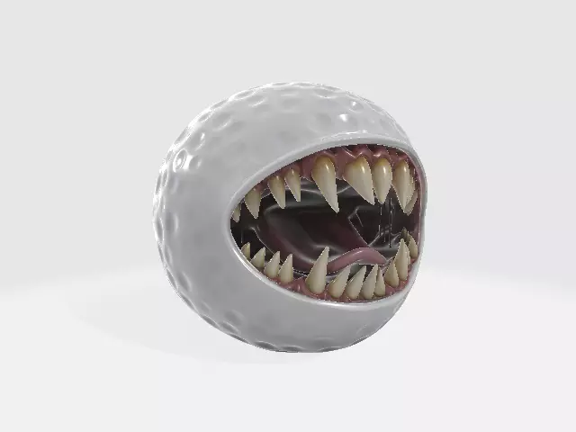 LowPoly Monster Golf Ball Model 1 3D print model