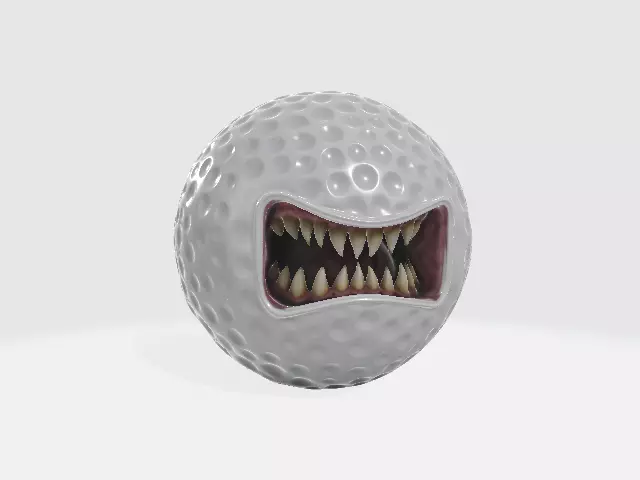 LowPoly Monster Golf Ball Model 2 3D print model