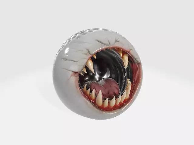 LowPoly Monster Golf Ball Model 3 3D print model